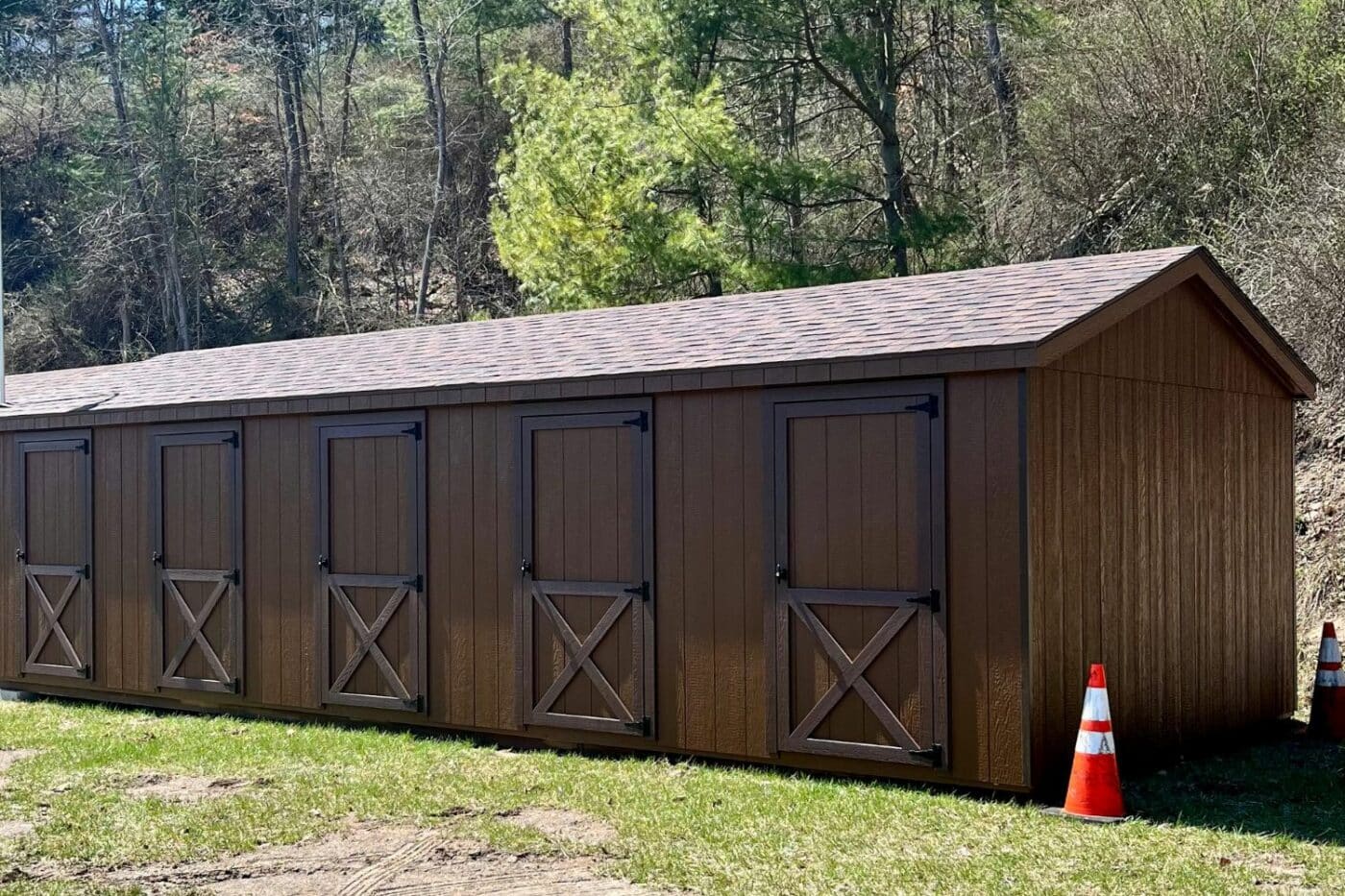 brown cottage shed